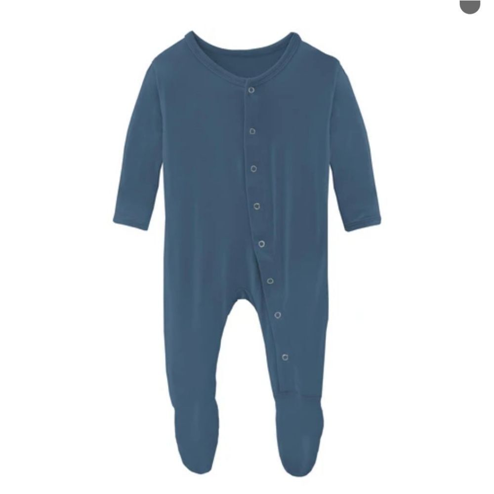 🔥Clearance🔥 KicKee Pants Solid Twilight Footie with Snaps